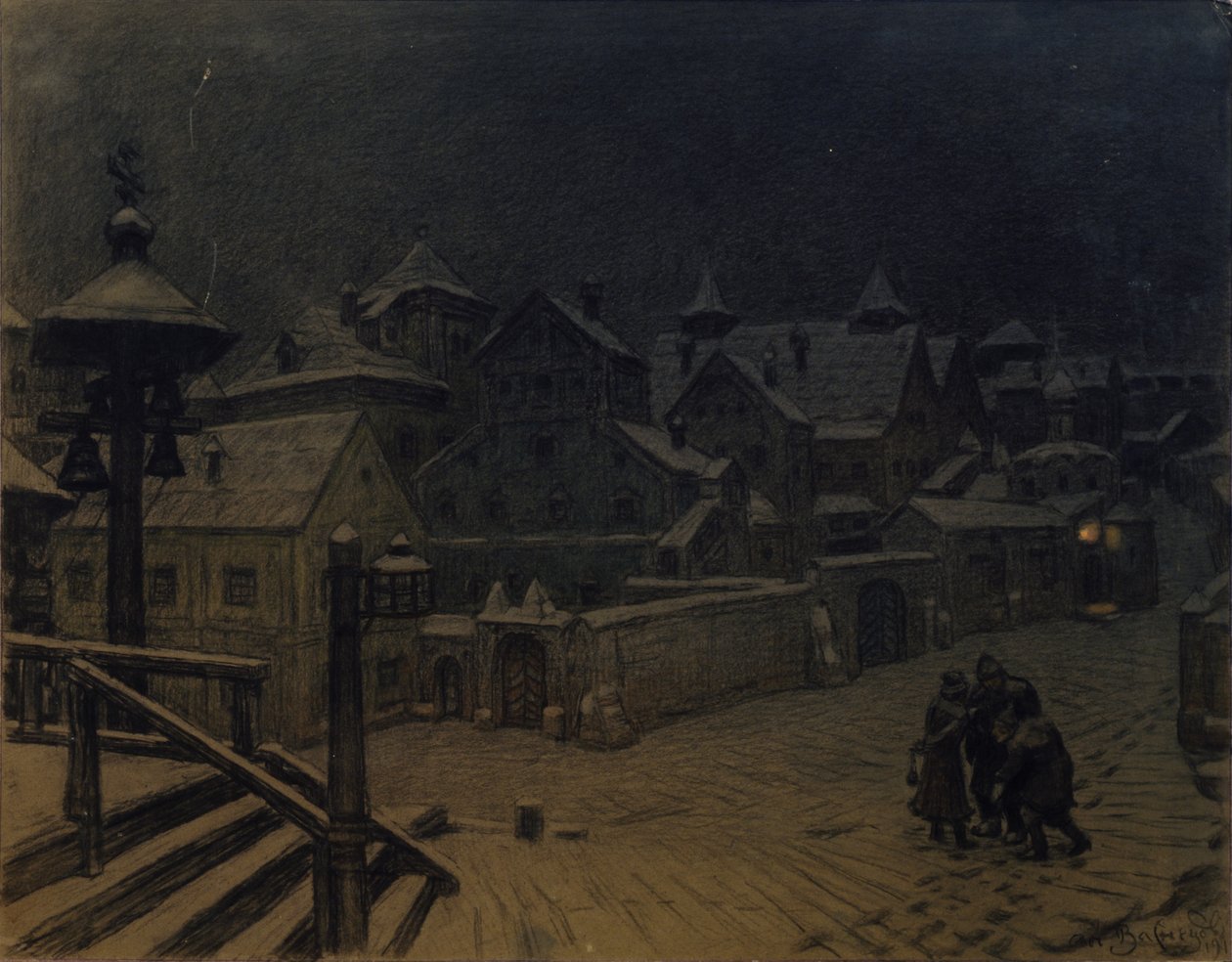 Boyars palæer sover, 1918 af Apollinari Mikhailovich Vasnetsov