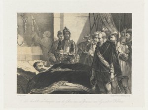 Den sidste hyldest til Egmonds og Hornes lig, 1568 Den sidste hyldest til ligene af greverne af Egmond og Hoorne (titel på objekt) af Anonymous