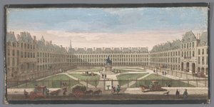 Udsigt over Place Royale i Paris Vûë de la Place Royal (titel på objekt) af Anonymous