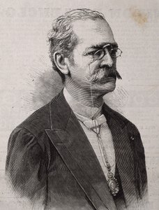 PALMA, Ricardo (1833-1919). Peruviansk forfatter, forsker, bibliotekar og politiker. Gravering. af Artist Unknown