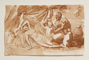 Jupiter som satyr og Antiope af Bertel Thorvaldsen