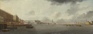 En udsigt over Themsen, der ser mod øst med Adelphi, Somerset House og Saint Paul