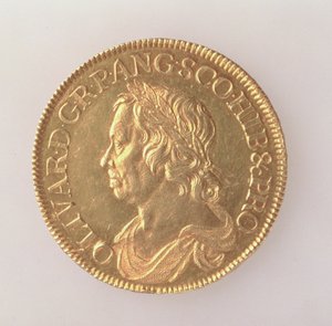 Oliver Cromwells krone (1599-1658), London Mint, 1658 (forside) (guld) (for bagside se 168064)