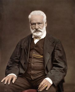 Portræt af Victor Hugo (1802-1885), fransk forfatter og digter, Farvelægning på et fotografi af Etienne Carjat (1828-1906) - Victor Hugo (1802-1885). engelsk forfatter og digter. ca. 1870. Farvefotografi. af Etienne Carjat