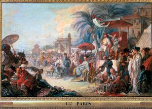 Det kinesiske messemaleri af Francois Boucher (1703-1770) 1740 Besancon, Museum of Fine Arts af François Boucher