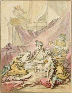 Pashaen i sit harem, ca. 1735-1739 af François Boucher