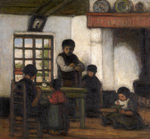 Interiør fra Campine (olie på lærred)