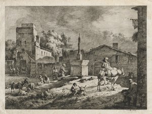 Udsigt over Saint-Andeol, 1774. af Jean Jacques de Boissieu