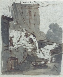 Aristoteles (grafit, blæk & vask på papir) af Johann Heinrich Tischbein