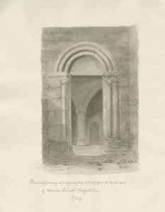 Interiør af Standon Church: sepia-tegning, 24. maj 1847 (tegning) af John Buckler