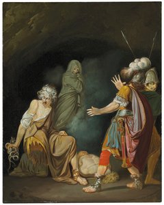 Sextus Pompeius konsulterede Erichthus før slaget ved Pharsalia af John Hamilton Mortimer