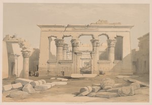 Egypten og Nubien: Bind I - nr. 28, Portico of the Temple of Kalabshi, 1838.