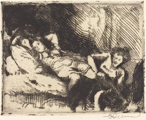 Går i seng Le coucher, 1913. af Paul Albert Besnard