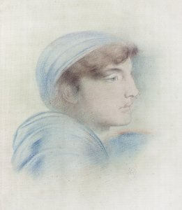 Figurstudie i profil af Simeon Solomon