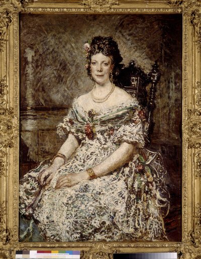 Portræt af Madame Pascal, hustru til Bolivias konsul i Marseille af Adolphe Joseph Thomas Monticelli