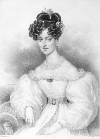 Marie Charlotte baronesse af +1841 Kerpen af Artist Unknown