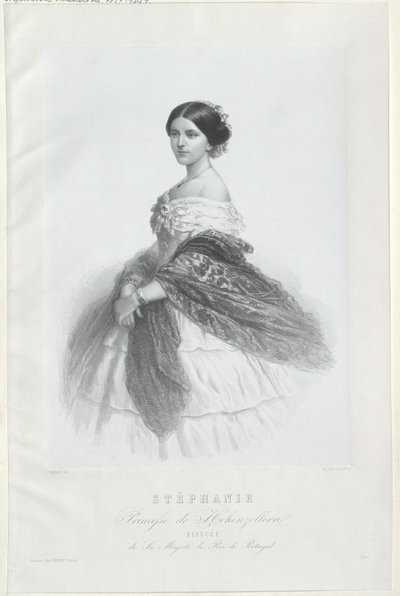 Stephanie Friederike af huset Hohenzollern-Sigmaringen af Artist Unknown