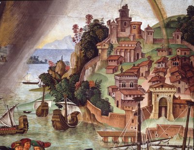Pave Pius II går til koncilet i Basel. Detalje - Fresco af Bernardino di Betto Pinturicchio