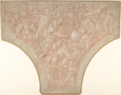 Vulcan Forging the Darts of Amors, 1552-56. af Francesco Primaticcio
