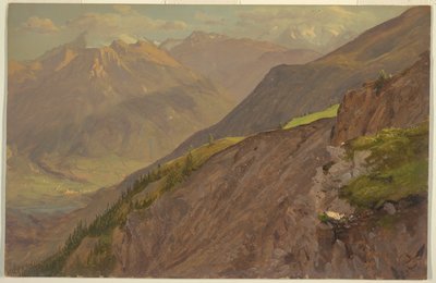 Målet og Watzmann, i Berchtesgaden af Frederic Edwin Church