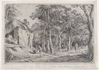 Hytte ved indgangen til en skov, 1772. af Jean Jacques de Boissieu