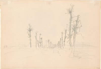 Ødelagt landskab [verso] af John Singer Sargent
