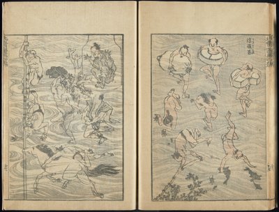 Skitsebog, 1816 (træbloktryk) af Katsushika Hokusai