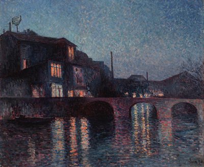 Floden Sambre i Charleroi, 1896 af Maximilien Luce