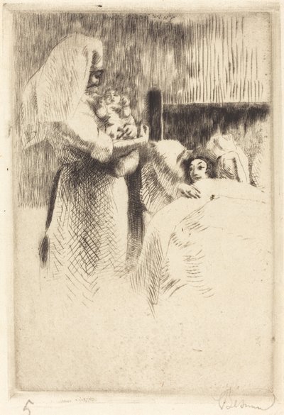 Fødselsmeddelelse for Anne-Élisabeth Besnard Anne-Élisabeths... fødselskort, 1922. af Paul Albert Besnard