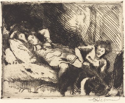 Går i seng Le coucher, 1913. af Paul Albert Besnard