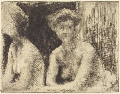Nøgen kvinde ved et skueglas af Paul Albert Besnard