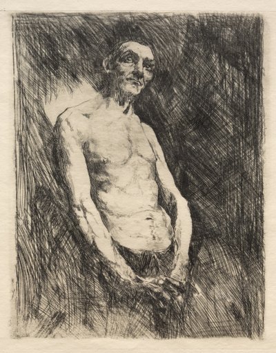 Halvnøgen mandsfigur, 1800-tallet. af Robert Frederick Blum