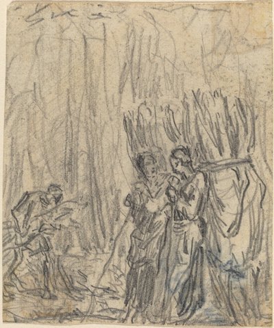 Gleaners af Theodore Rousseau