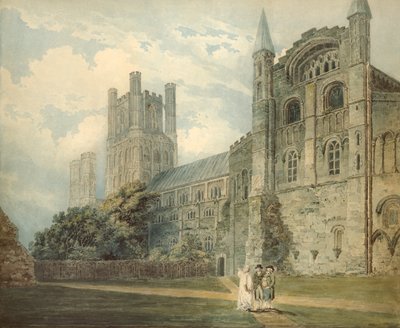 Ely Cathedral, slutningen af det 18. århundrede af Thomas Girtin