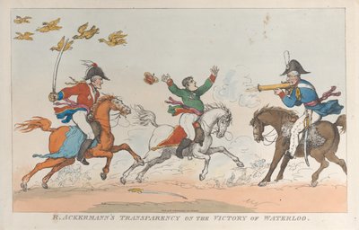R. Ackermanns Transparency on the Victory of Waterloo, 1. juni 1815., 1. juni 1815. af Thomas Rowlandson