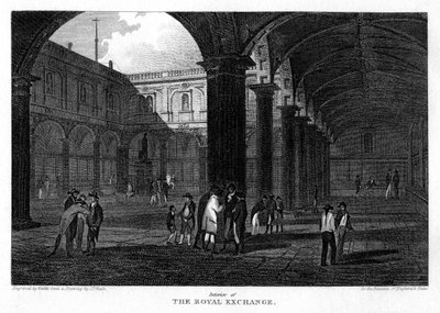 The Royal Exchange, City of London, 1816. af W. Wallis
