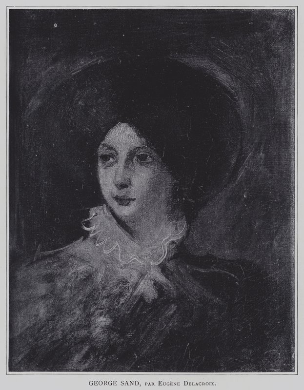 George Sand af Ferdinand Victor Eugene Delacroix