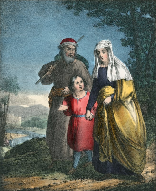 Jesus vender tilbage med sine forældre til Nazaret af Siegfried Detler Bendixen