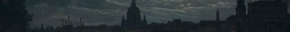 Udsigt over Dresden ved Moonlight (Johan Christian Dahl)