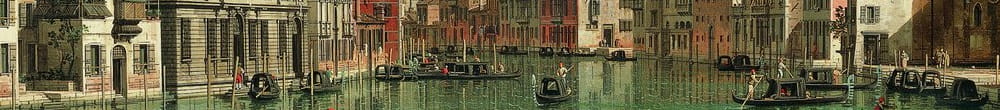 Canal Grande, Venedig, med udsigt til sydøst, med Campo della Carità til højre, 1730'erne. (Giovanni Antonio Canal)